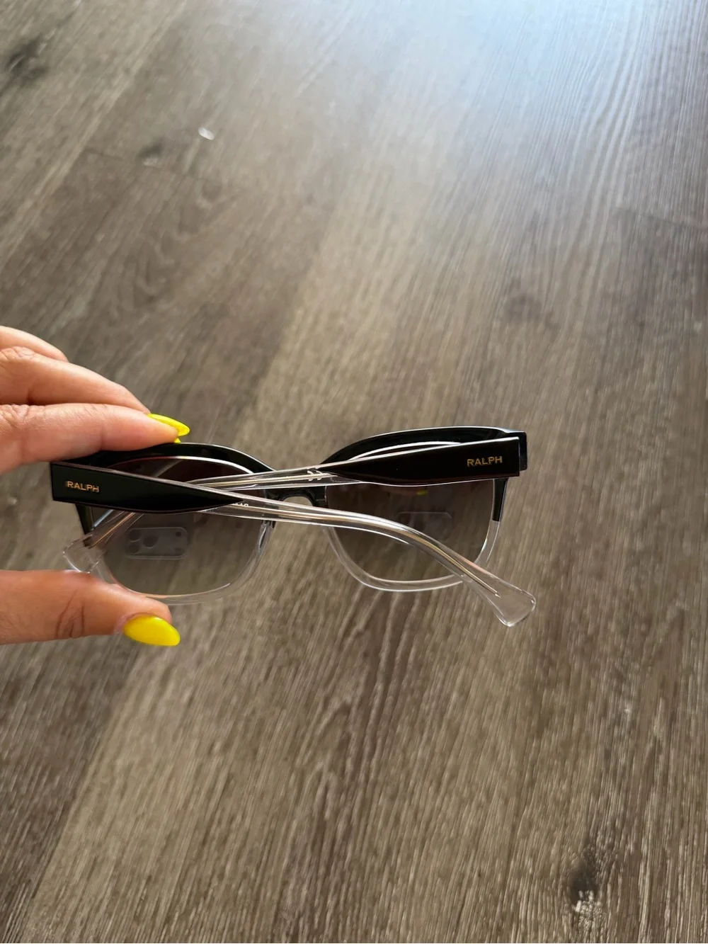 Ralph Lauren Black and Clear Cat Eye Women's Sunglasses